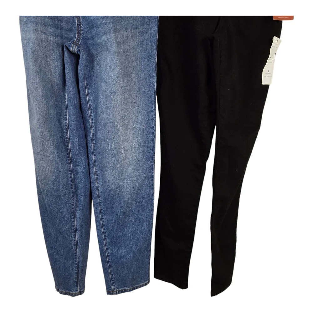 Ingrid & Isabel [Bundle Of 2] Sz 2 Maternity Crossover Panel Jean Leggings/pants